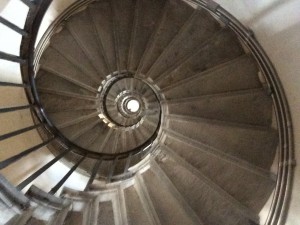 The 311 spiral stairs in the Monument- my legs were shaking by the top!