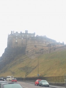 Edinburgh Castle from the road below- it's expensive to go into the castle but the view from outside is just as beautiful. 
